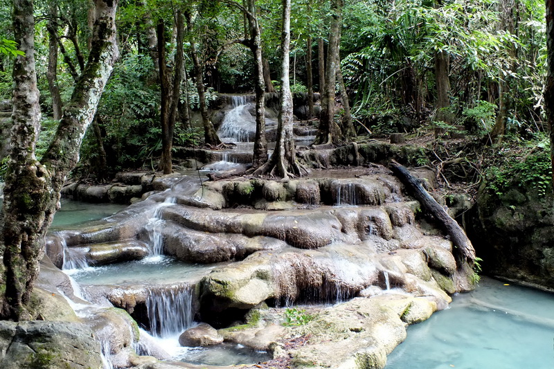 Thailand, Kanchanaburi, Erawan Waterfall